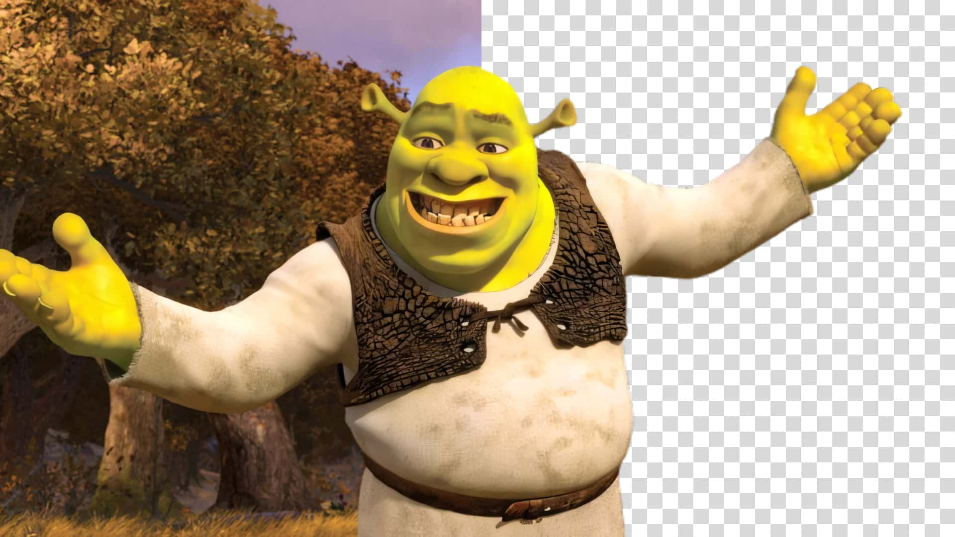 Shrek Background removal comparison.